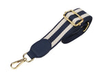 Alice Wheeler Woven Shoulder Strap - Navy & White
