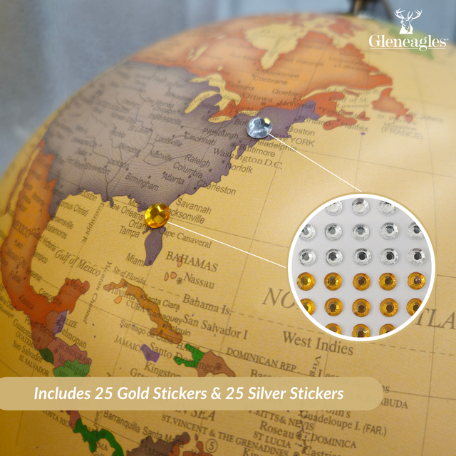 Gleneagles Travel Globe -  Antique Style
