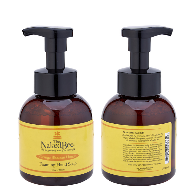 The Naked Bee Orange Blossom Honey Foaming Hand Soap 12 Oz