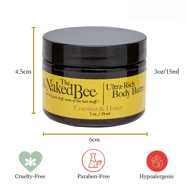 The Naked Bee Coconut & Honey Body Butter 3oz