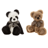 Bennett Bear and Cartwright Panda from the 2026 Plush Collection by Charlie Bear