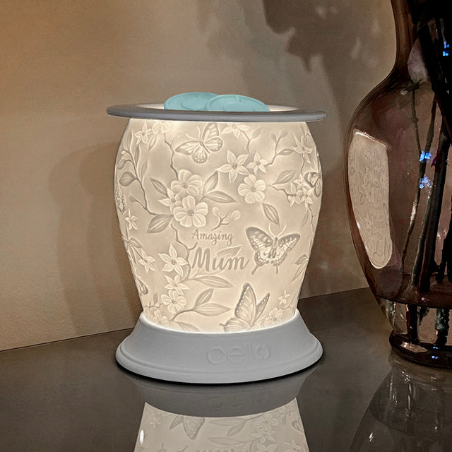 Cello Electric Wax Burner Porcelain Barrel - Amazing Mum