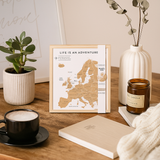 Splosh Travel Map - Europe Map - Desk - White