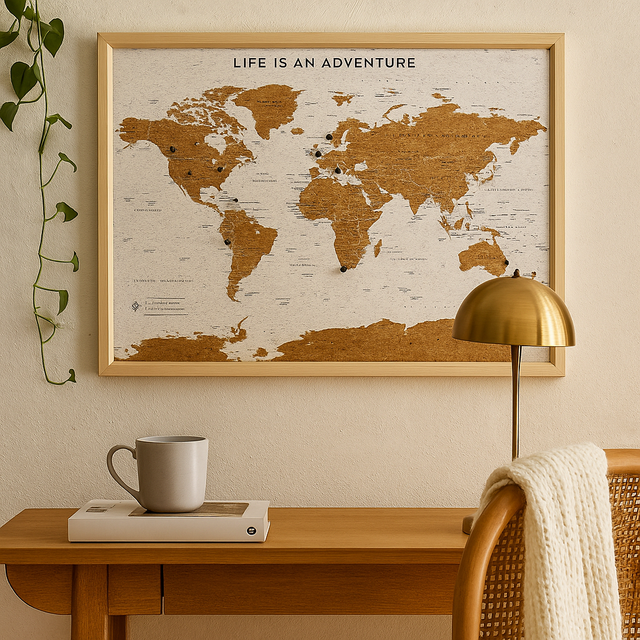 Splosh Travel Map - World Map - Medium - White