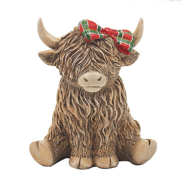Lesser & Pavey - Highland Cow Tartan Bow