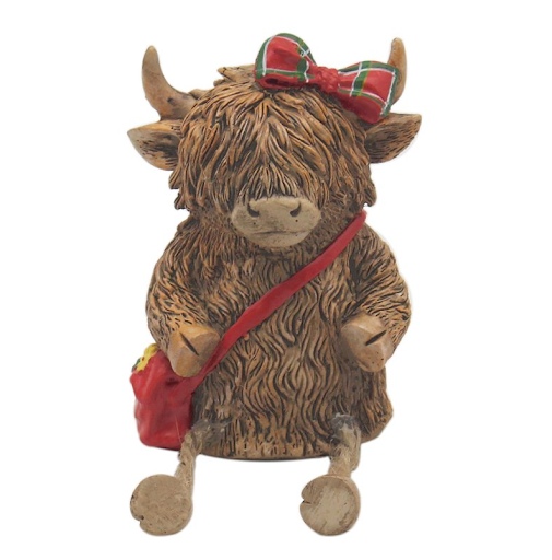 Lesser & Pavey - Highland Cow Tartan Bow & Bag