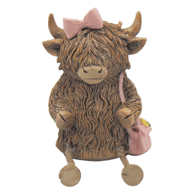 Lesser & Pavey - Highland Cow Pink Bow & Bag