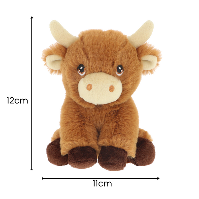 Keeleco Mini Collectable Shaggy Cow (12cm)