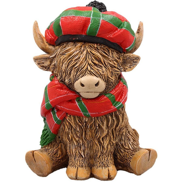 Lesser & Pavey - Highland Cow Tartan Scarf & Hat
