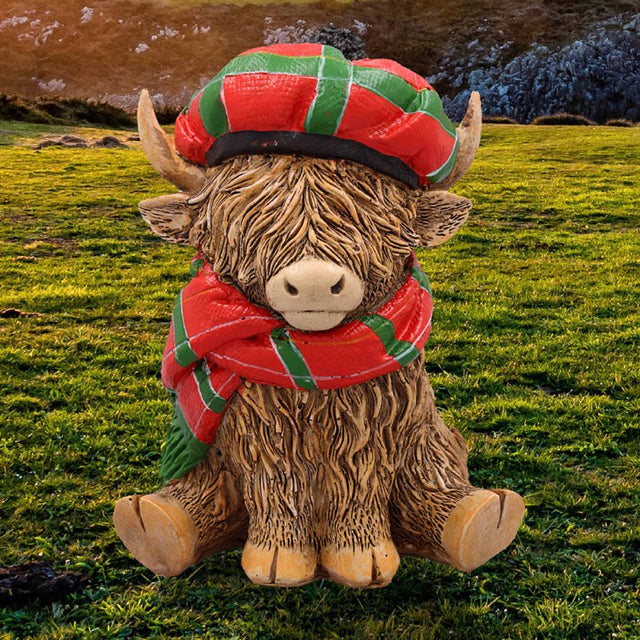 Lesser & Pavey - Highland Cow Tartan Scarf & Hat