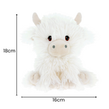 Keeleco Cream Shaggy Cow (18cm)