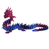 3D Printed Large Chinese Dragon - Purple & Blue