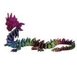 3D Printed Large Chinese Dragon - Purple, Blue & Green