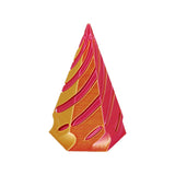 3D Printed Large Spiral Hex Cone - Red & Gold