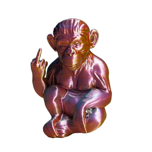 3D Printed Monkey - Red & Gold