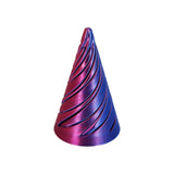 3D Printed Large Spiral Cone - Purple & Blue
