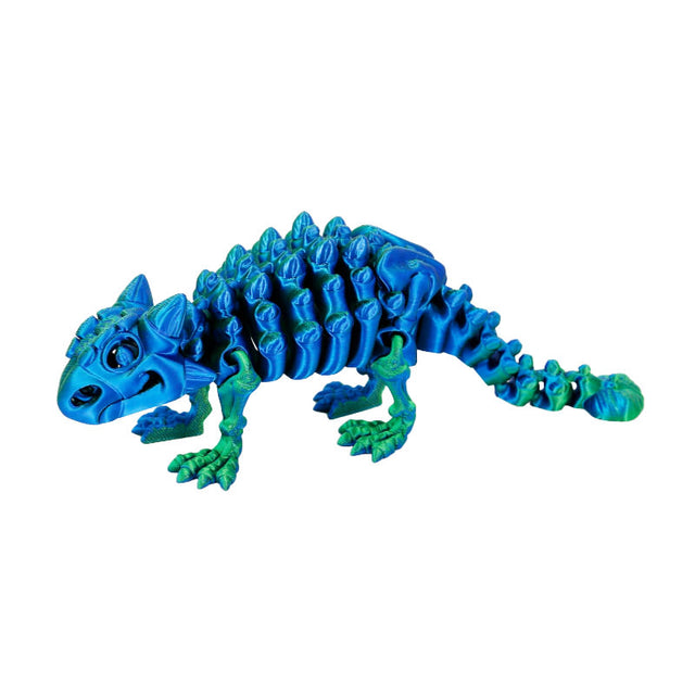 3D Printed Ankylosaurus - Blue & Green