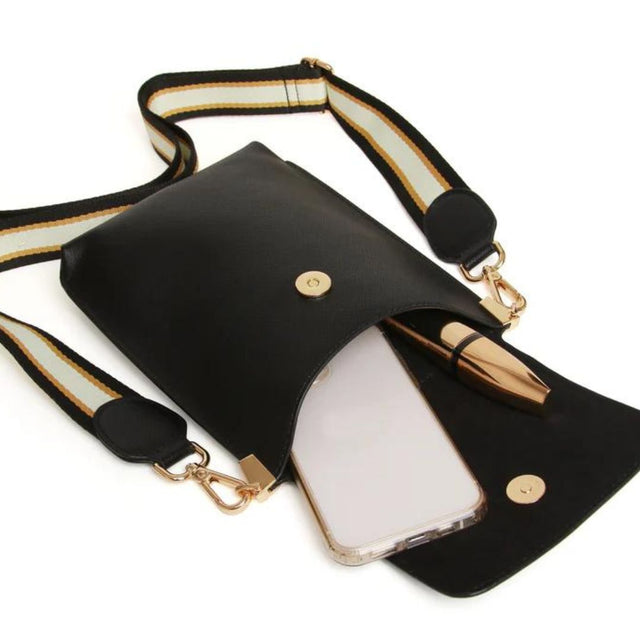 Alice Wheeler Brompton Honeycomb Cross Body Bag - Black