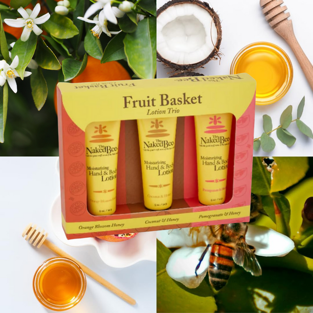 The Naked Bee Hand & Body Lotion Fruit Basket Trio