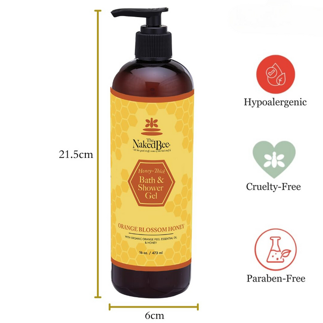The Naked Bee Orange Blossom Honey Bath & Shower Gel 473ml