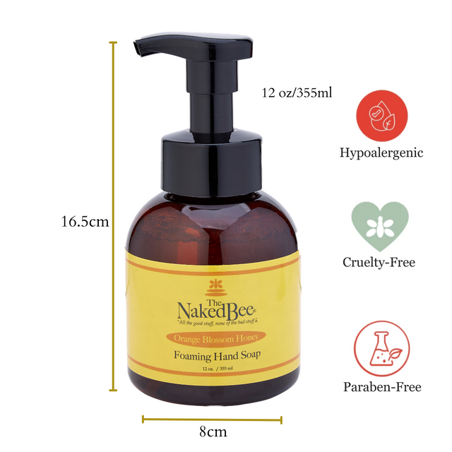The Naked Bee Orange Blossom Honey Foaming Hand Soap 12 Oz