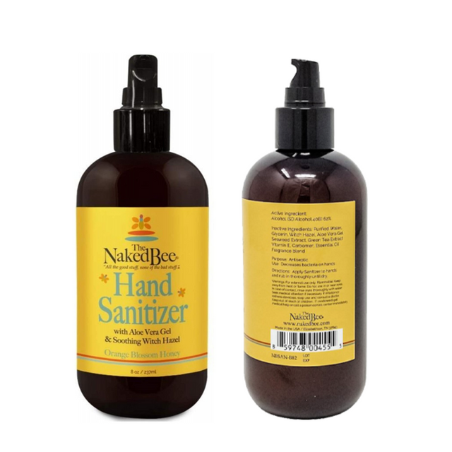 The Naked Bee Orange Blossom Honey Hand Sanitiser 8oz