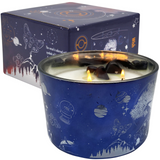 Cello - Large Gemstone Celestial Candle - Blue Gold Stone - Ethereal Skies