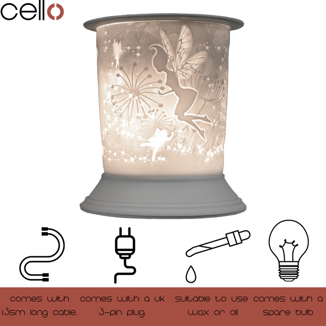 Cello Electric Wax Burner Porcelain Straight - Fairy Tale