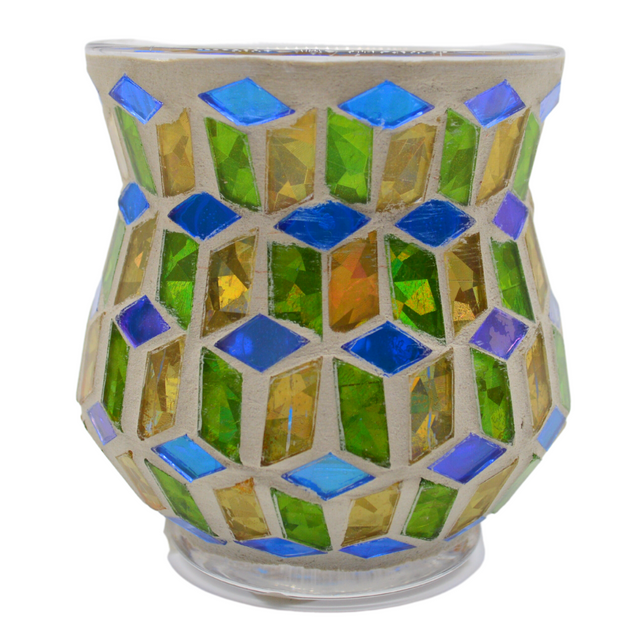 Cello Flared Tealight Holder - Emerald Tiffany