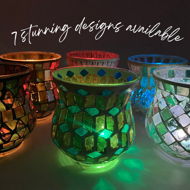 Cello Flared Tealight Holder - Emerald Tiffany