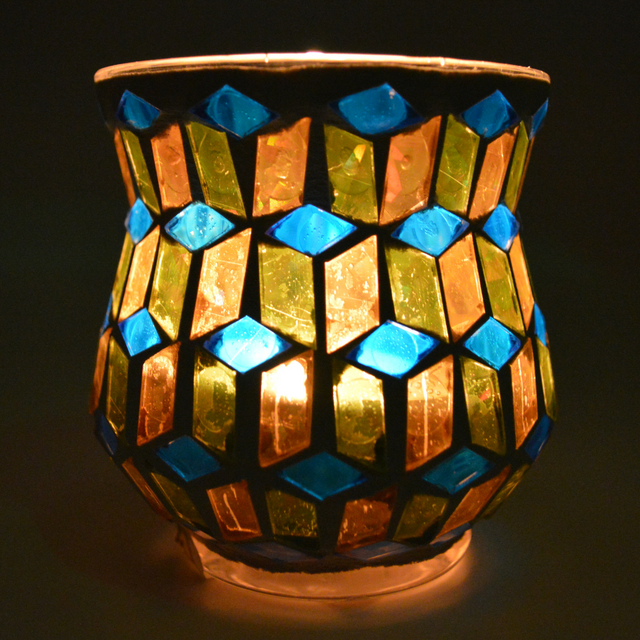 Cello Flared Tealight Holder - Emerald Tiffany