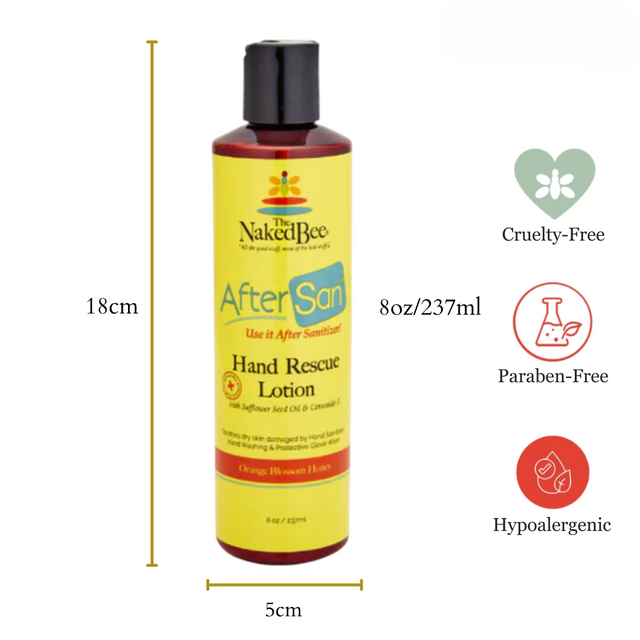 The Naked Bee Orange Blossom Honey After San Hand Rescue 8oz
