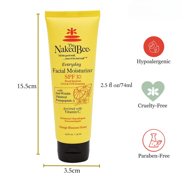 The Naked Bee Orange Blossom Honey Everyday Facial Moisturiser 2.5oz