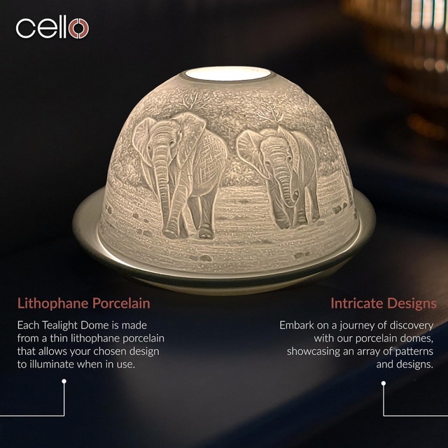 Cello Tealight Dome - Elephant Family