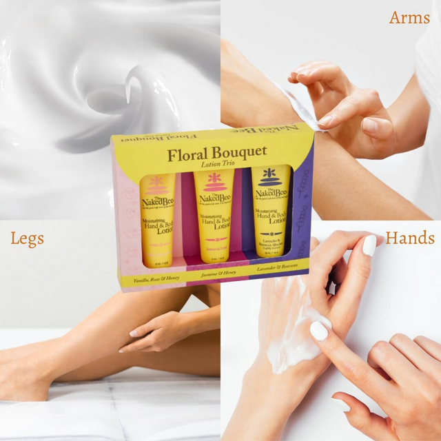 The Naked Bee Hand & Body Lotion Floral Bouquet Trio