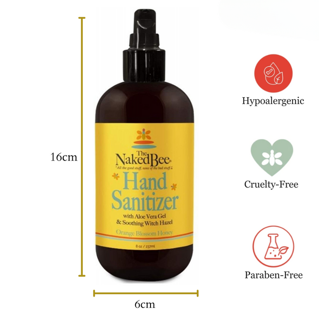 The Naked Bee Orange Blossom Honey Hand Sanitiser 8oz
