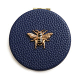 Alice Wheeler Compact Round Mirror - Navy