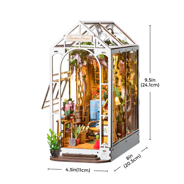 ROBOTIME Garden Home Book Nook DIY Model Kit