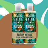 Faith In Nature Coconut Shampoo & Conditioner Set (2 Pack)