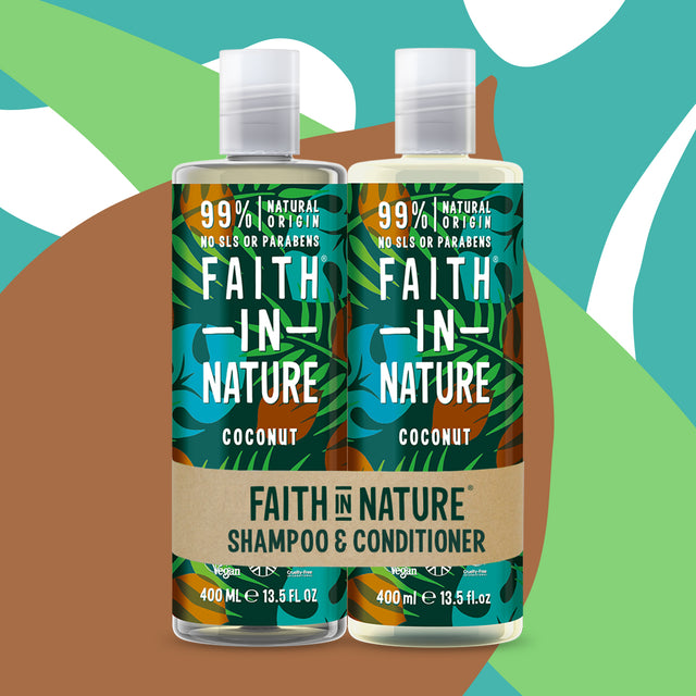 Faith In Nature Coconut Shampoo & Conditioner Set (2 Pack)