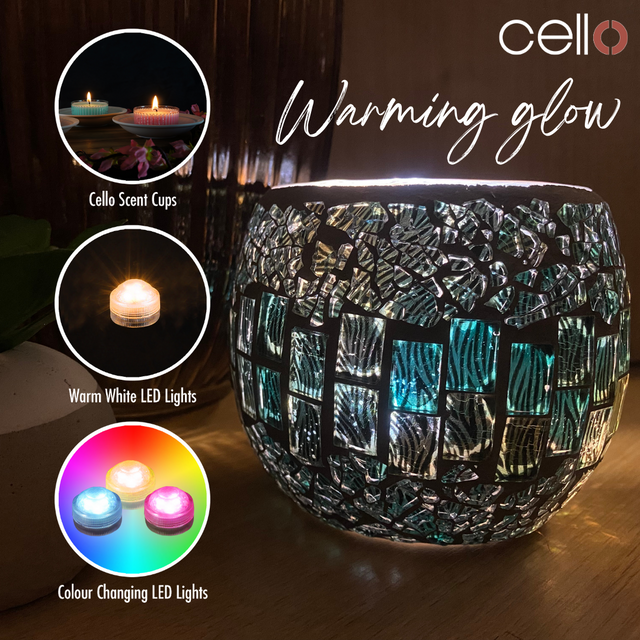 Cello Tealight Holder - Peacock