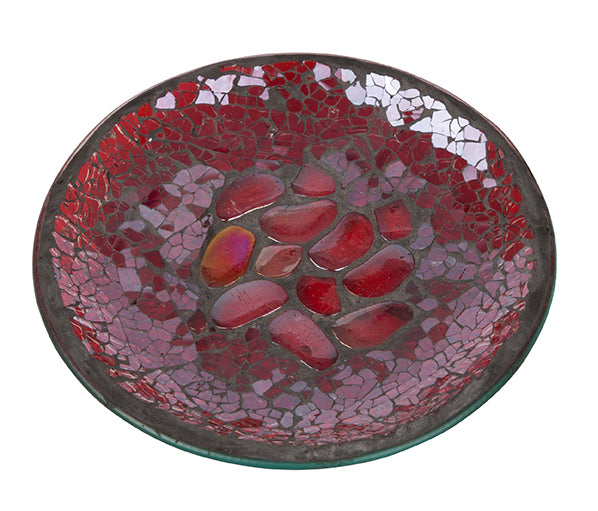 Cello Candle Plate - Ruby Pebbles