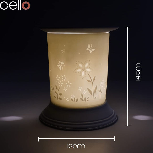 Cello Electric Wax Burner Porcelain Straight - Flower