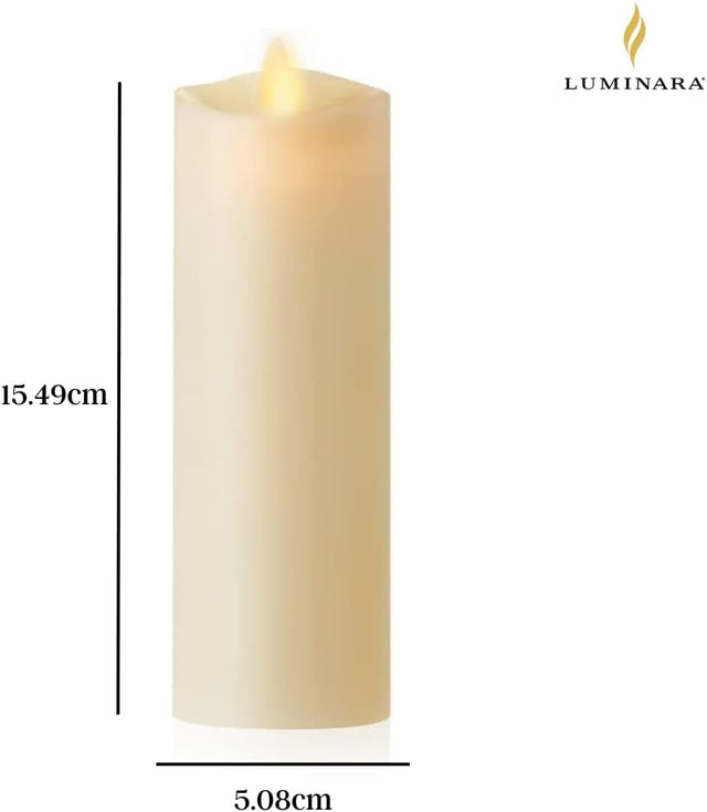 Luminara Indoor 2.0" x 6.1" Ivory Slim Pillar