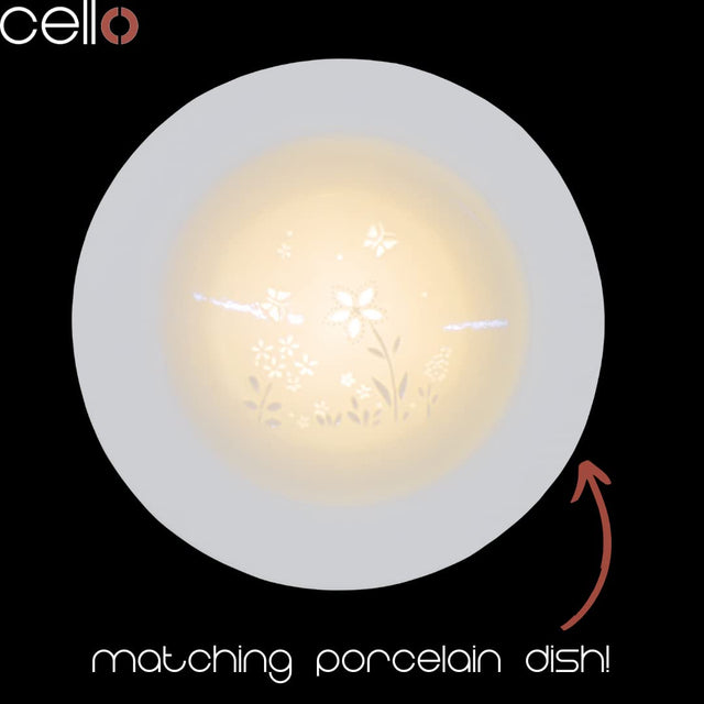 Cello Electric Wax Burner Porcelain Straight - Flower