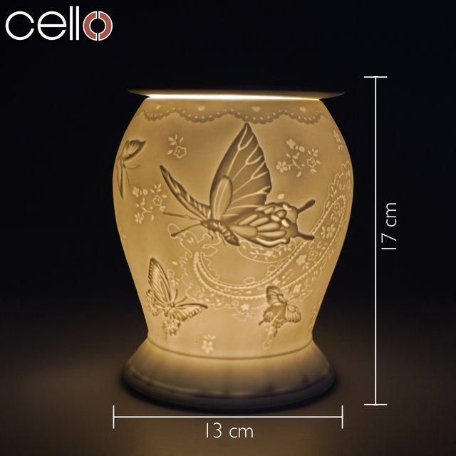 Cello Electric Wax Burner Porcelain Barrel - Silk Wings