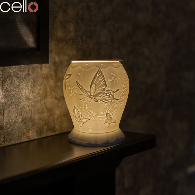 Cello Electric Wax Burner Porcelain Barrel - Silk Wings
