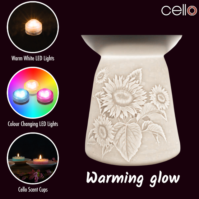Cello Porcelain Tealight Burner - Summer Time