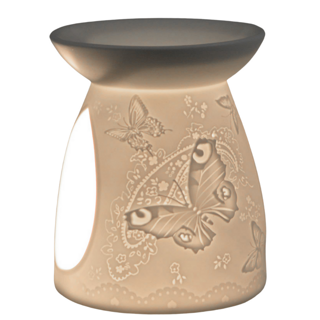 Cello Porcelain Tealight Burner - Silk Wings
