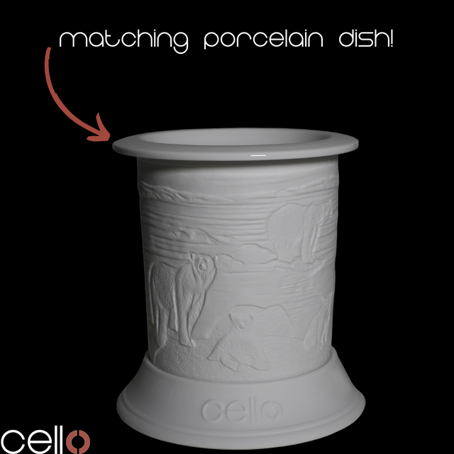 Cello Electric Wax Burner Porcelain Straight - Polar Bear